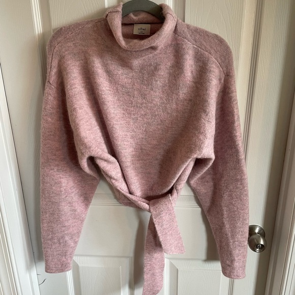 Aritzia Wilfred Lorin Wool Alpaca Pink Sweater - Picture 2 of 6